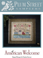 PLUM STREET SAMPLERS "American Welcome" Counted Cross Stitch Pattern  Americana, Chart, Nashville Needlework Market 2024, Paper Pattern