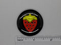 BEAU VERRE ART "Strawberry Fused Glass Needle Minder"  Magnet  Beautiful Colors, Needleminder  One-of-a-Kind, Handcrafted