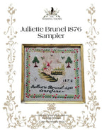 THE WISHING THORN "Julliette Brunel 1876 Sampler"  Counted Cross Stitch Pattern  Sampler, Chart, Pattern Only