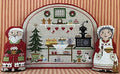 THE NEEDLE'S NOTION "Christmas Kitchen" Counted Cross Stitch Pattern, Chart, Santa and Mrs. Claus, Winter, Christmas, Pattern Only