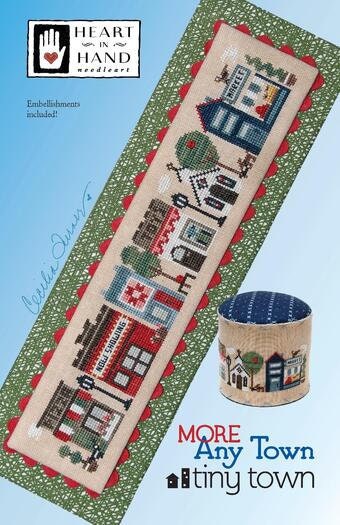 HEART IN HAND "More Any Town Tiny Town" Counted Cross Stitch Pattern, Includes Embellishments, Nashville Market 2024, Pattern Only