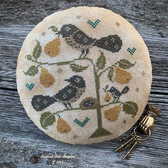 SCATTERED SEED SAMPLERS "Little Pear Tree" Counted Cross Stitch Pattern, Chart, Pinkeep, Sampler, Pattern Only