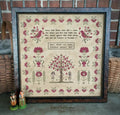 SCATTERED SEED SAMPLERS "Mary Wood 1837" Counted Cross Stitch Pattern, Chart, Antique Reproduction Sampler, Pattern Only