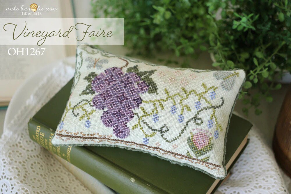 OCTOBER HOUSE "Vineyard Faire" Counted Cross Stitch Pattern, Faire Series, Nashville Needlework Market 2024, Pattern Only