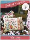 Anabella's "BIRDS OF A FEATHER ~ February "Counted Cross Stitch Pattern, Loving Birds, Chart, Paper Pattern
