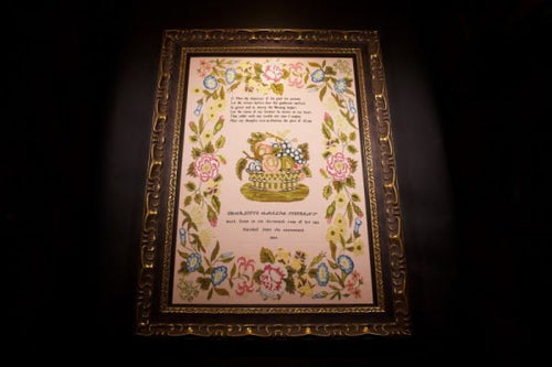 HANDS ACROSS The SEA "Charlotte Amelia Stephens 1834" Counted Cross Stitch Pattern, English Reproduction Sampler, Chart, Printed Booklet