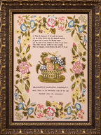 HANDS ACROSS The SEA "Charlotte Amelia Stephens 1834" Counted Cross Stitch Pattern, English Reproduction Sampler, Chart, Printed Booklet
