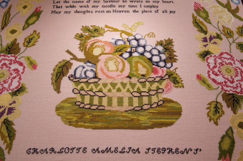 HANDS ACROSS The SEA "Charlotte Amelia Stephens 1834" Counted Cross Stitch Pattern, English Reproduction Sampler, Chart, Printed Booklet