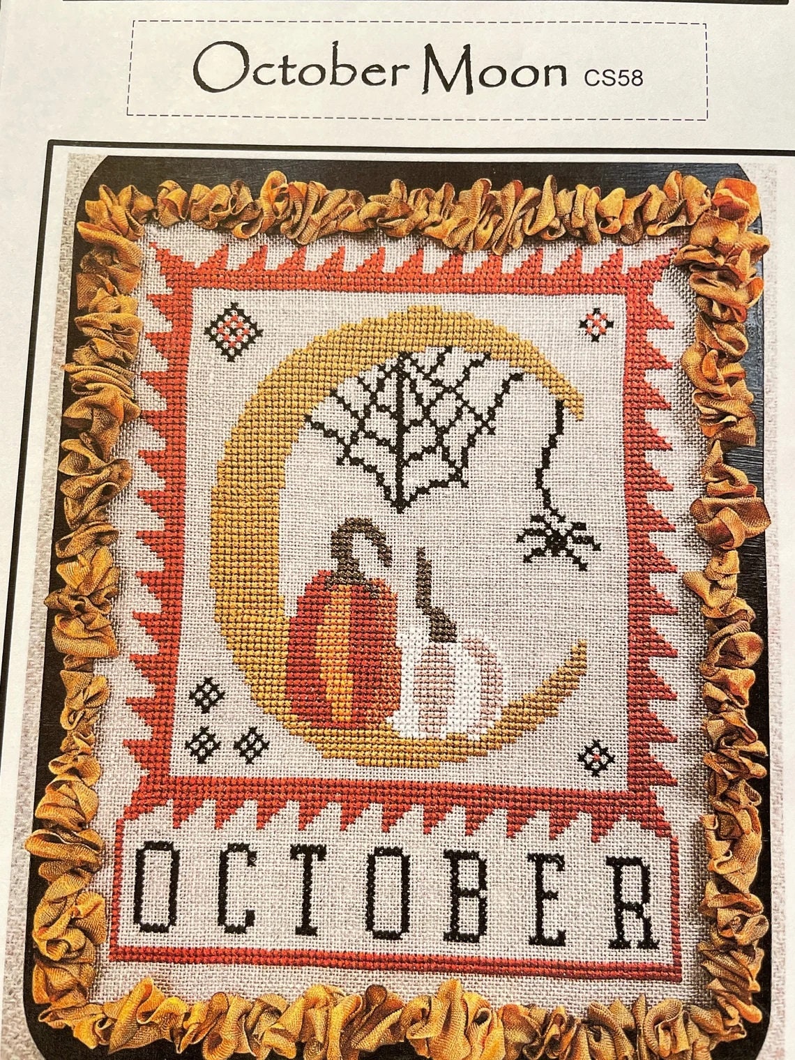 THREE SHEEP STUDIO "October Moon" Design by Rose Clay, Counted Cross Stitch Pattern, Chart, Pattern Only