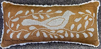 THREE SHEEP STUDIO "Fraktur Dove" by Rose Clay, Counted Cross Stitch Pattern, Chart, Pattern Only