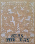 TWIN PEAK PRIMITIVES "Seas The Day" Counted Cross Stitch Pattern, Sea, Birds, Alphabet, Pattern Only