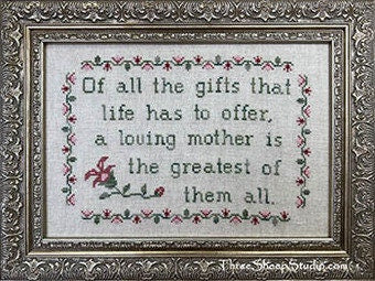 THREE SHEEP STUDIO "A Loving Mother" Design by Rose Clay, Counted Cross Stitch Pattern, Chart, Pattern Only