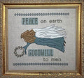 THREE SHEEP STUDIO "Peace and Goodwill" Design by Rose Clay, Counted Cross Stitch Pattern, Chart, Pattern Only