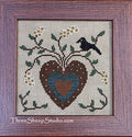 THREE SHEEP STUDIO "Heartfelt" Design by Rose Clay, Counted Cross Stitch Pattern, Chart, Flowers, Heart, Pattern Only