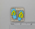 BEAU VERRE ART "Flip Flop Fused Glass Needle Minder"  Magnetic  Needleminder  One-of-a-Kind, Handcrafted