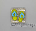 BEAU VERRE ART "Flip Flop Fused Glass Needle Minder"  Magnetic  Needleminder  One-of-a-Kind, Handcrafted