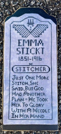 Running with Needles & Scissors "May Thy Needles Rest in Peace ~ #2 Emma Stickt"  Counted Cross Stitch Pattern  Series  Marketplace 2024
