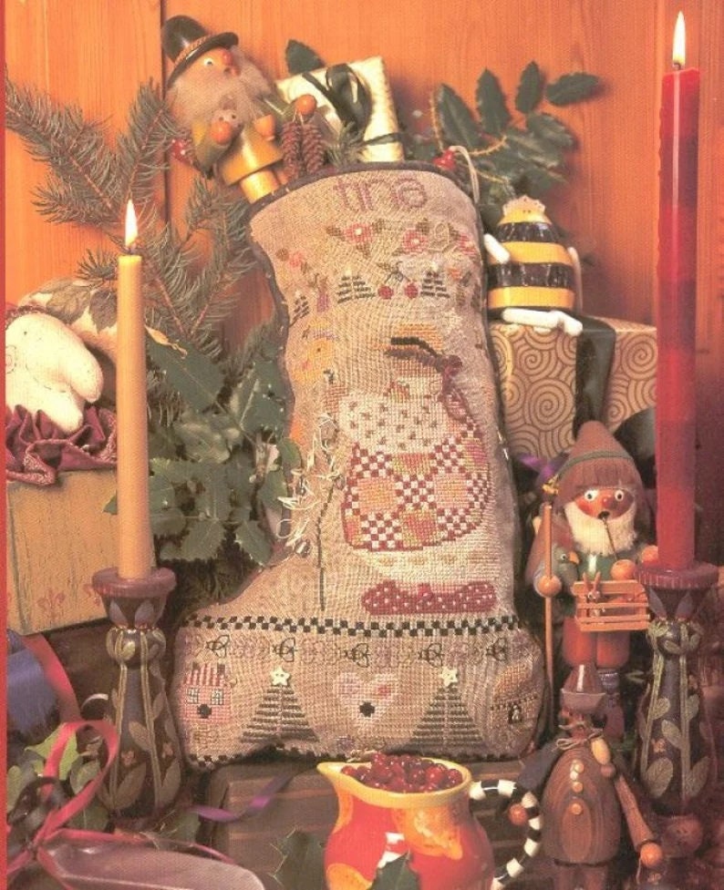 SHEPERD'S BUSH PRINTWORKS "Tina's Stocking" Counted Cross Stitch Pattern, Christmas, Pattern Only