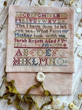 LUCY BEAM "Sarah Bygott 1798" Counted Cross Stitch Pattern, Sampler, Reproduced Sampler, Pattern Only