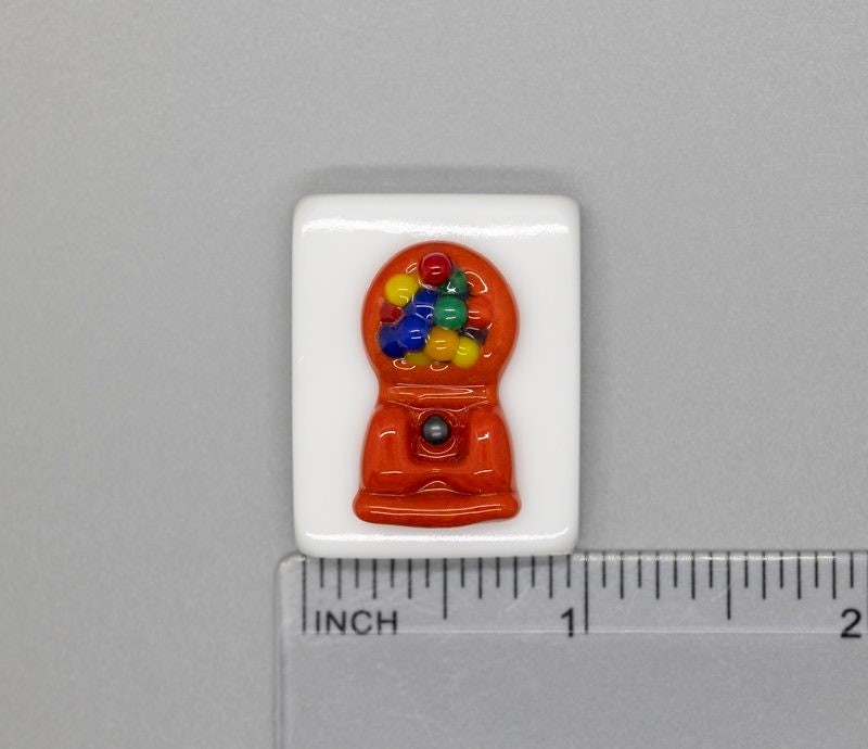 BEAU VERRE ART "Gum Ball Fused Glass Needle Minder"  Magnetic  Needleminder  One-of-a-Kind, Handcrafted