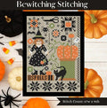 SHANNON CHRISTINE "Bewitching Stitching" Counted Cross Stitch Pattern, Halloween, Witch, Chart, Pattern Only