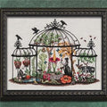 LOLA CROW "Greenhouse of Oddities" Counted Cross Stitch Pattern, Halloween, Witch, Chart, Pattern Only