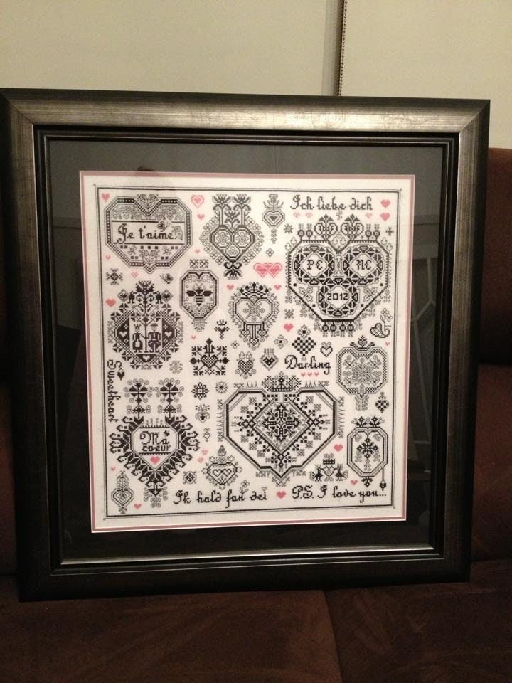 LONG DOG SAMPLERS "Mots d'Amour"  Counted Cross Stitch Pattern  Sampler, Chart, Pattern Only