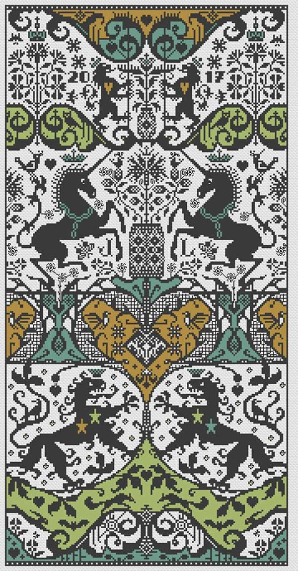 LONG DOG SAMPLERS "High & Dry"  Counted Cross Stitch Pattern  Sampler, Chart, Pattern Only