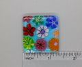 BEAU VERRE ART "Floral Fused Glass Needle Minder"  Fused Glass  Magnetic  Beautiful Colors, Needleminder, One-of-a-Kind, Handcrafted 5341