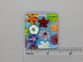 BEAU VERRE ART "Floral Fused Glass Needle Minder"  Fused Glass  Magnetic  Beautiful Colors, Needleminder, One-of-a-Kind, Handcrafted 5328
