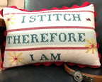 Running with Needles & Scissors "I Stitch Therefore I Am"  Counted Cross Stitch Pattern  Chart, Pattern Only