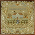 Moira Blackburn Traditional Sampler Chart "Bee Hive Sampler" Counted Cross Stitch Pattern, Chart, Sampler, Pattern Only