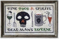 MISS PRIM "Deadman's Taverne Sign" Counted Cross Stitch Pattern, Sleepy Hollow, Chart, Pattern Only