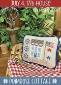 PRIMROSE COTTAGE STITCHES "July 4, 1776 House" Counted Cross Stitch Pattern, Summer, Americana, Chart, Pattern Only