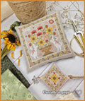CROCETTE A GOGO "Summer Basket"  Counted Cross Stitch Pattern  2 Patterns  Cat  Sunflowers  Poppies  Pattern Only