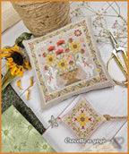 CROCETTE A GOGO "Summer Basket"  Counted Cross Stitch Pattern  2 Patterns  Cat  Sunflowers  Poppies  Pattern Only