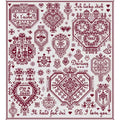 LONG DOG SAMPLERS "Mots d'Amour"  Counted Cross Stitch Pattern  Sampler, Chart, Pattern Only