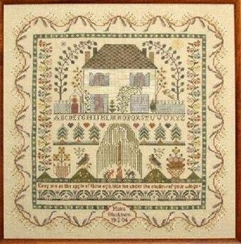 Moira Blackburn Traditional Sampler Chart "Keep Me Sampler" Counted Cross Stitch Pattern, Chart, Sampler, Pattern Only