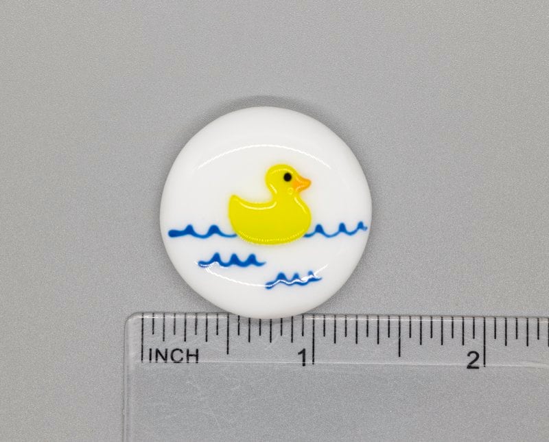 BEAU VERRE ART "Rubber Ducky Fused Glass Needle Minder"  Magnet  Easter Needleminder  One-of-a-Kind, Handcrafted with Love by Kelly 5478