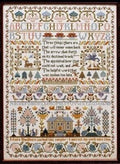 Moira Blackburn Traditional Sampler Chart "Three Things Sampler" Counted Cross Stitch Pattern, Chart, Sampler, Pattern Only