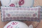 TRALALA "ABC Rouge et Bleu", Counted Cross Stitch Pattern, Sampler with Flowers, Chart, Pattern Only