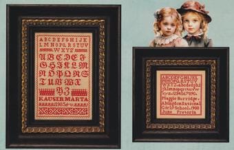 Hands Across the Sea Samplers "Needlework From Distant Shores ~ Marta and Maggie" Counted Cross Stitch Pattern, Sampler, Chart, Pattern Only