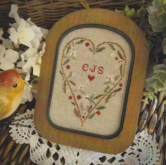 LITTLE HOUSE NEEDLEWORKS "Always In My Heart" Counted Cross Stitch Pattern, Chart, Pattern Only
