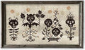 MISS PRIM "Skull Garden" Counted Cross Stitch Pattern, Halloween, Chart, 3 Versions, Pattern Only