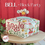 HANDS ON DESIGN "Block Party - Bell" Counted Cross Stitch Pattern & Wool, Winter, Christmas, Jingle Bells, Santa