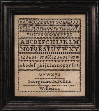 Hands Across the Sea Samplers "Georgiana Caroline Williams" Counted Cross Stitch Pattern, Sampler, Pattern Only