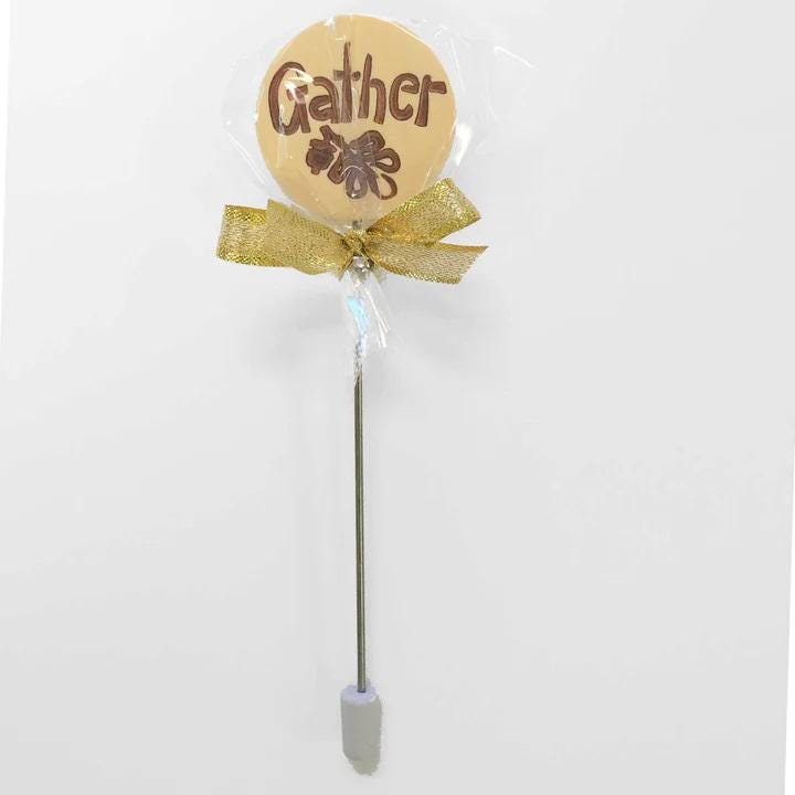 Just Another Button Company "Gather Pumpkins Pincushion Pattern" Includes Button Pack, Gather Pin + 1 1/4" Wood Knob (not stained).