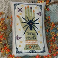 MISS PRIM "Tarantula On Witch Hand Pillow" Counted Cross Stitch Pattern, Goode Witch's Pet Collection, Halloween, Chart, Pattern Only