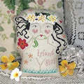 MISS PRIM "Island Girl" Counted Cross Stitch Pattern, People Pillows Collection, Chart, Pattern Only