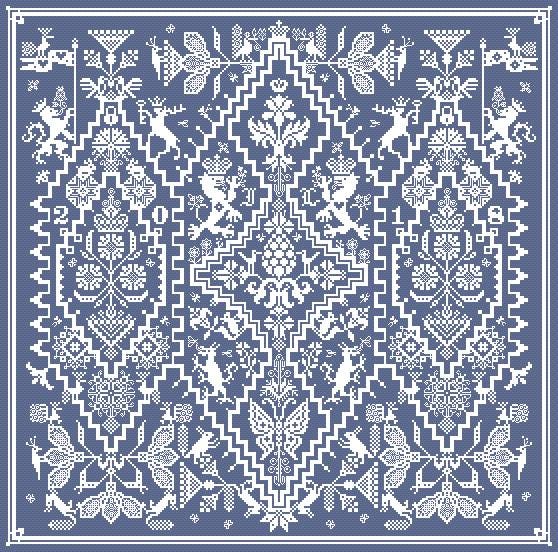 LONG DOG SAMPLERS "Halcyon Daze"  Counted Cross Stitch Pattern  Sampler, Pattern Only